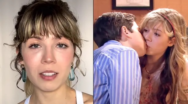 Jennette McCurdy, looking back at the scene with her iCarly co-star Nathan Kress, who played Freddie