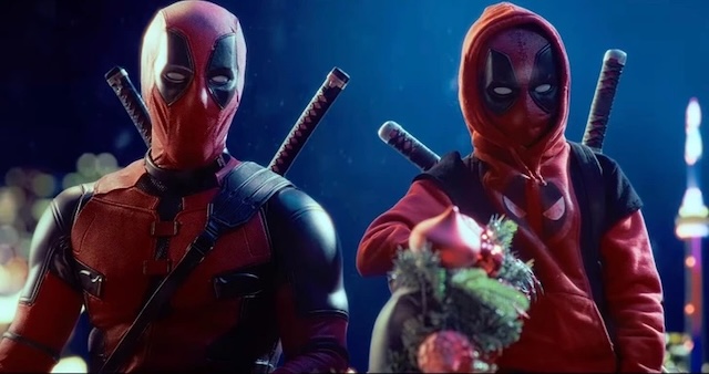 Deadpool and Kidpool, spreading mischief and joy this season