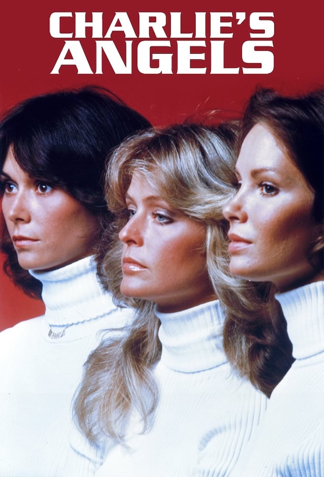 The elegance and strength of the beloved Charlie’s Angels shine through in this promotional image, where Farrah Fawcett, Kate Jackson, and Jaclyn Smith bring their iconic personas to life