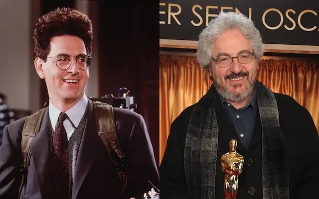 A tribute to Harold Ramis, whose portrayal of Egon Spengler became a fan-favorite, shown here then and now. Ramis’ legacy continues to live on through his groundbreaking work in comedy and cinema