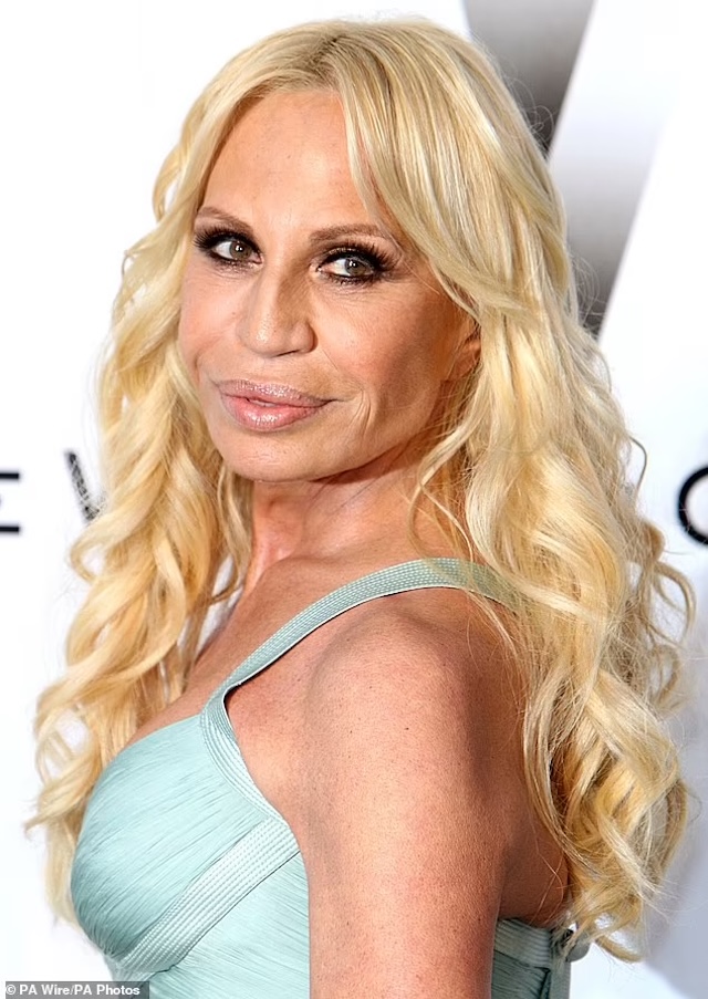 Attending the prestigious event in a shimmering gown, Donatella exudes confidence and glamour