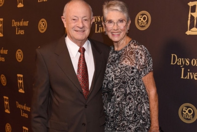 A lovely moment captured at the 50th anniversary celebration of "Days of Our Lives," where Donahue exudes elegance alongside her husband