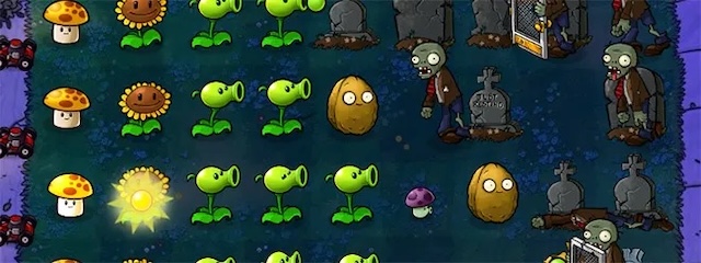 A snapshot from the iconic game 'Plants vs. Zombies