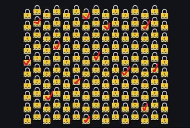 The answer is 13 unlocked locks. How many did you find?