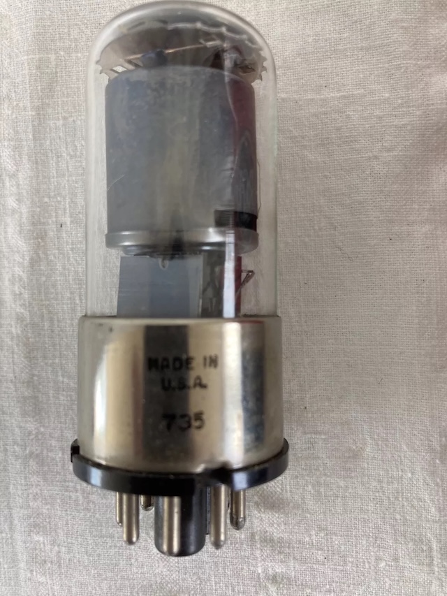 A close-up of an RCA Electron Tube marked "Made in USA," showcasing the intricate craftsmanship and technology that revolutionized electronics