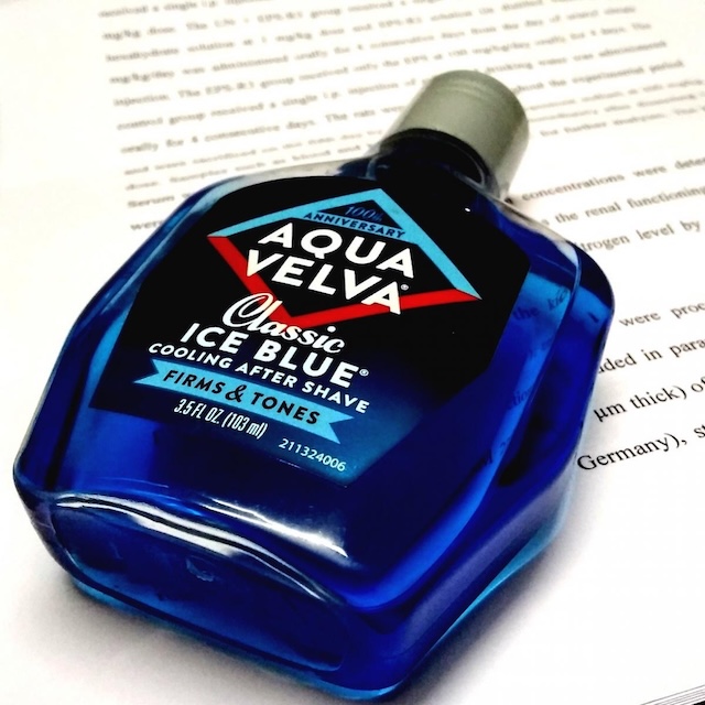 The modern take on Aqua Velva Classic Ice Blue After Shave, celebrating over 100 years of cooling and toning for generations of men