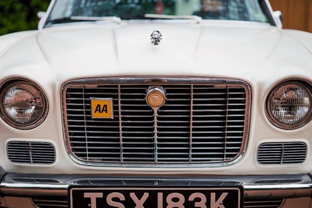 The front view of Tina Turner's Jaguar XJ6