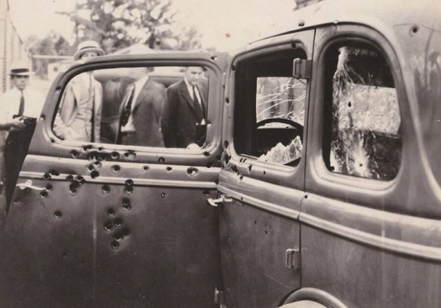 During the ambush that ended their lives, Bonnie and Clyde's car was struck by nearly 120 bullet holes