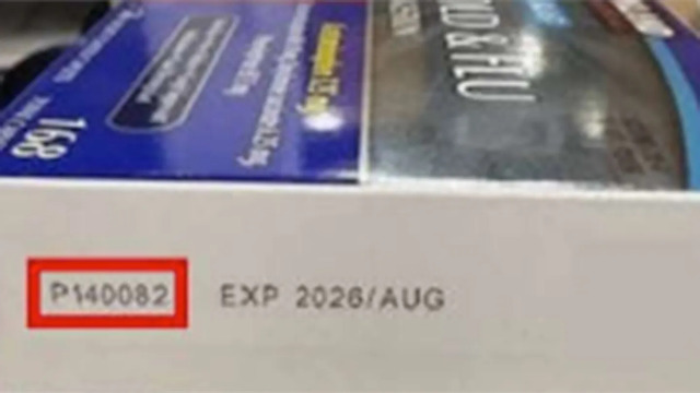 The January 2025 recall of this over-the-counter medication affects units marked with lot code P140082, printed on the packaging.