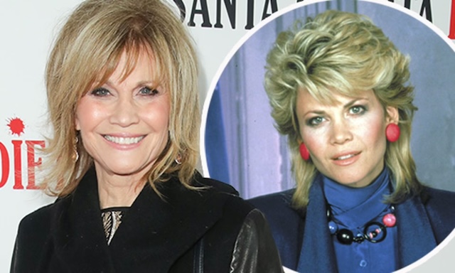 The image of Markie Post in her youth and later years