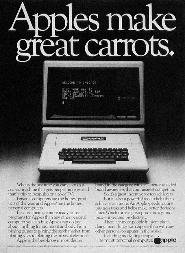 A sleek ad for the Apple III in the early 1980s, promoting its advanced features and versatility, designed for both business professionals and everyday use.