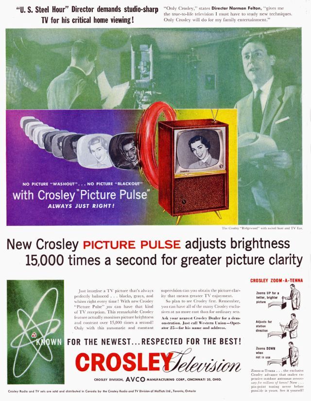 Crosley Television, 1956: A model that balanced stylish design with powerful performance.