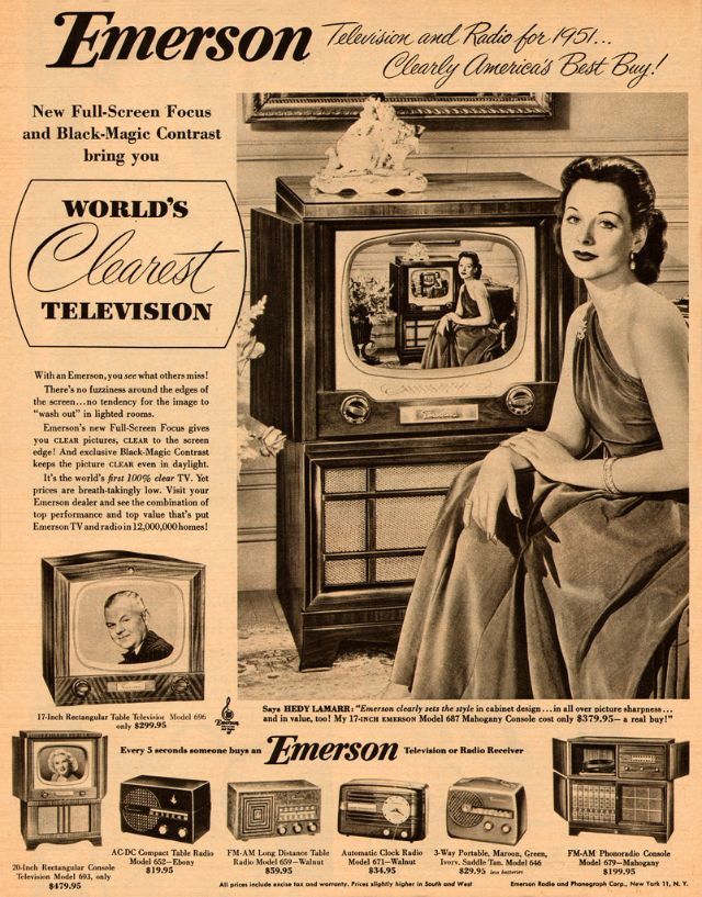 Emerson TV, 1951: A trusted brand that brought dependable TV technology to households everywhere.