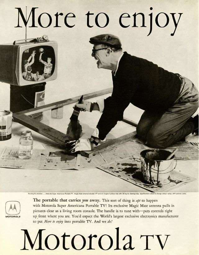 Motorola TV, 1958: Offering the ultimate in design and technology, this model was the height of television innovation.