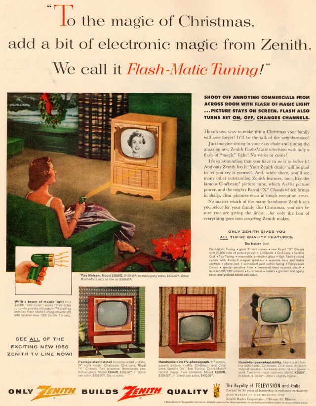 Zenith Television, 1955: Offering impeccable clarity and reliability, a perfect choice for the TV connoisseur.