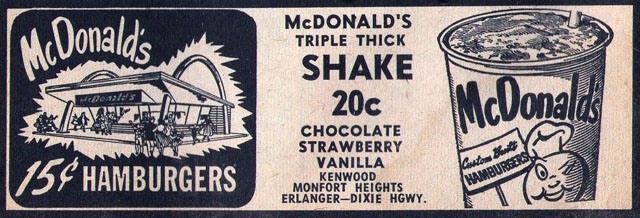 A glimpse into how McDonald's promoted its burgers and shakes in the swinging '60s.