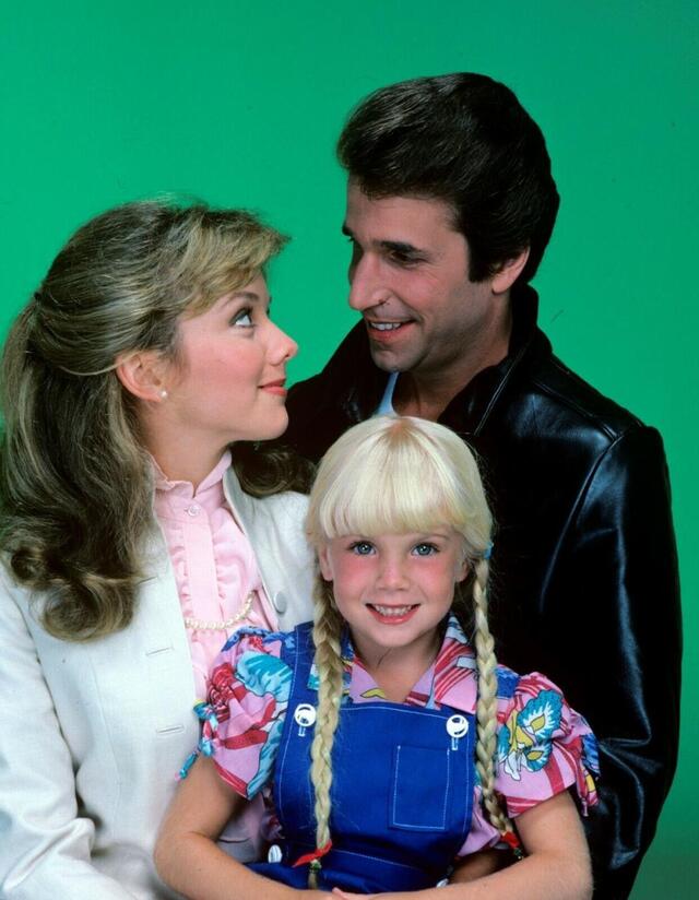 A memorable moment featuring Linda Purl, Henry Winkler, and Heather O’Rourke.