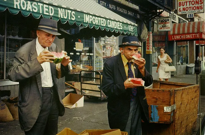 A moment in time at 131 Essex Street (at Rivington), 1971. Photo by Helen Levitt.