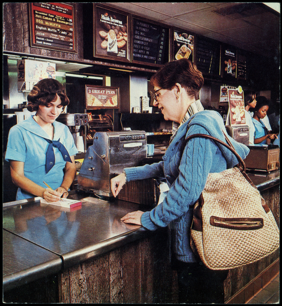 McDonald's storefront in 1978, standing as a familiar landmark for hungry customers.