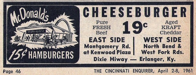 The 1960s saw McDonald's advertisements emphasizing affordability, speed, and family-friendly dining.