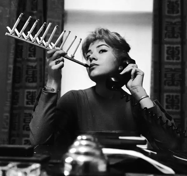 A 1955 cigarette pack holder – a classic accessory for the well-prepared smoker.