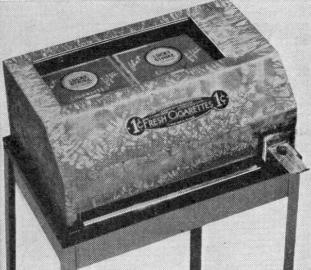A machine that vends single cigarettes – the ultimate convenience for smokers on the go.