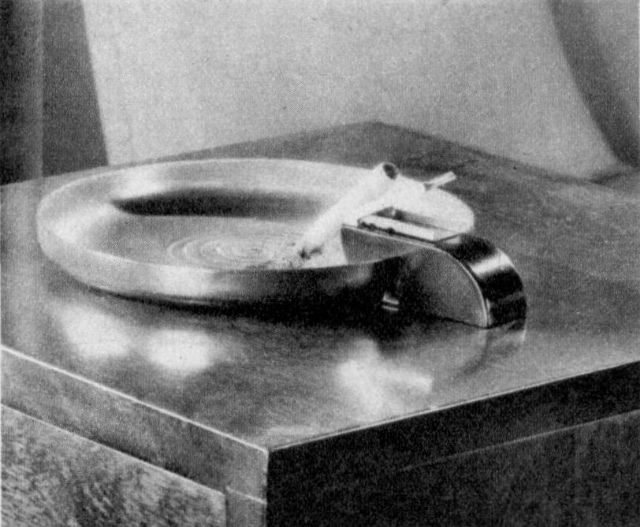 A tilting ashtray designed to eliminate fire hazards – keeping your space safe from unattended burning cigarettes.