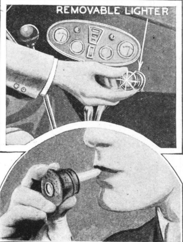 A wireless cigarette lighter – no matches needed, just press the button and watch the red glow appear.