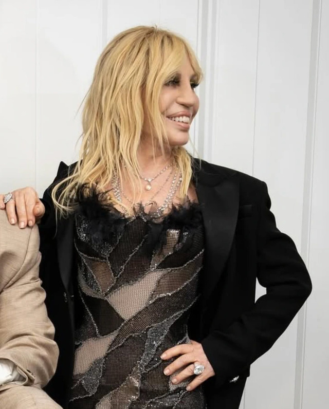 The designer, known for her glamorous, yet edgy look, appeared to have a youthful glow that left everyone in awe.
