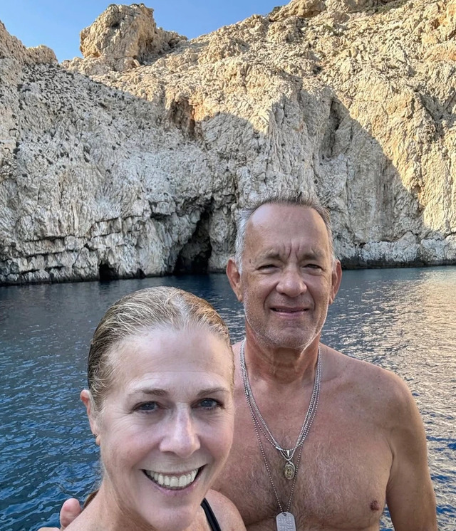 Tom shared a candid photo of them fresh from a swim, beaming with joy, accompanied by the simple but meaningful caption