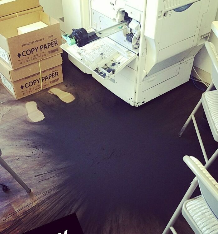 Toner Exploded on Me While Replacing It at Work