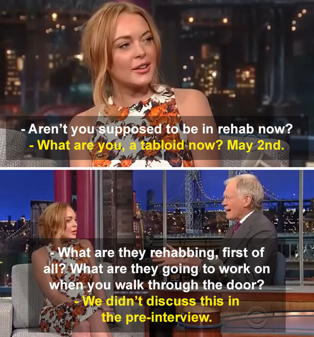 David Letterman Pushes Lindsay Lohan Too Far
