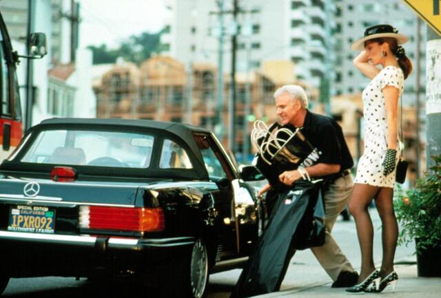 In L.A. Story (1991), she delivered a quirky yet charming performance in a beloved romantic comedy.