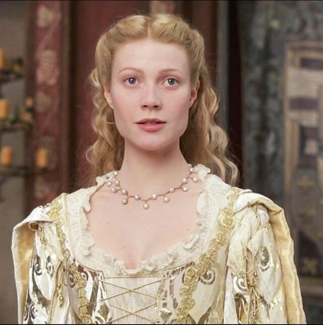 In Shakespeare in Love, Paltrow portrayed Viola de Lesseps, a fictional muse and romantic partner to William Shakespeare.