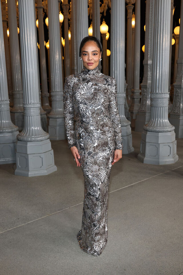 Tessa Thompson: Silver Sequins Shine, But Does It Work?