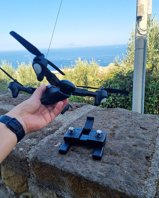 A drone trip abroad, but forgetting the batteries at home.