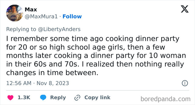 A powerful reflection on the universality of women’s experiences and how nothing truly changes, whether you're 20 or in your 70s.