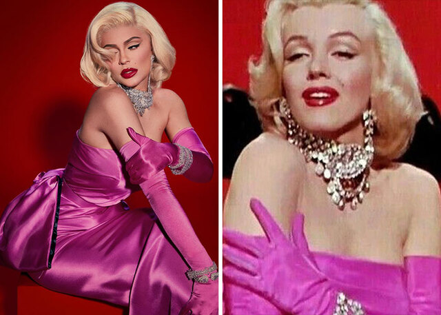 Analyze Kylie Jenner’s Halloween tribute to Marilyn Monroe’s "Diamonds Are a Girl’s Best Friend" dress and critics’ reactions.