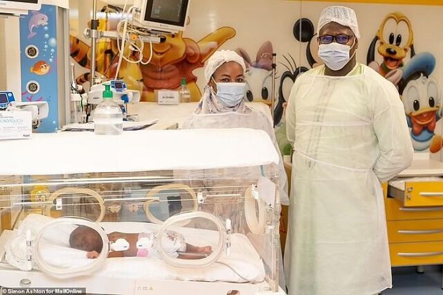 Born at just 30 weeks gestation, each baby weighed under 500 grams