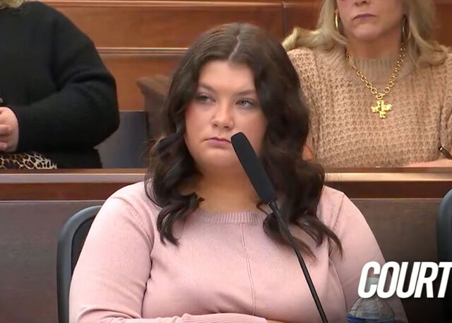 The dramatic contrast between the glamorous beauty queen of her past and the nervous woman now standing before the court was jarring