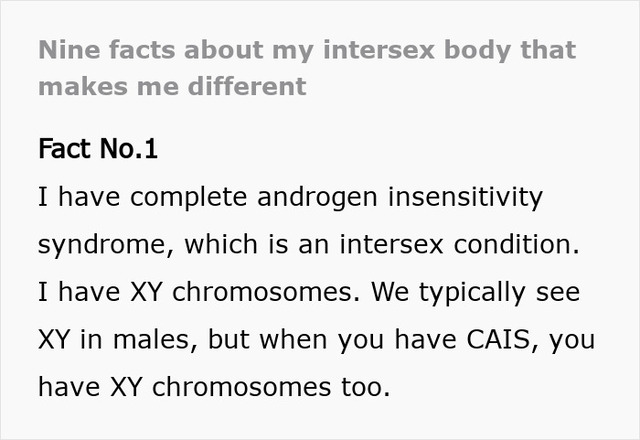 XY Chromosomes with Female Characteristics