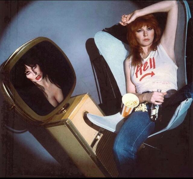 In 1981, she was hired to host a late-night horror movie show on Los Angeles television called Movie Macabre