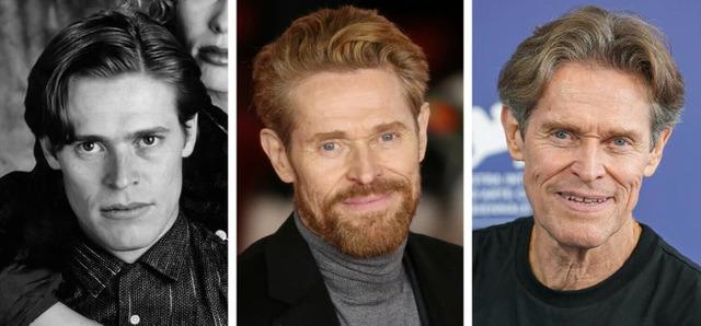 Willem Dafoe has embraced his distinctive, naturally aged features to become one of Hollywood's most compelling character actors.