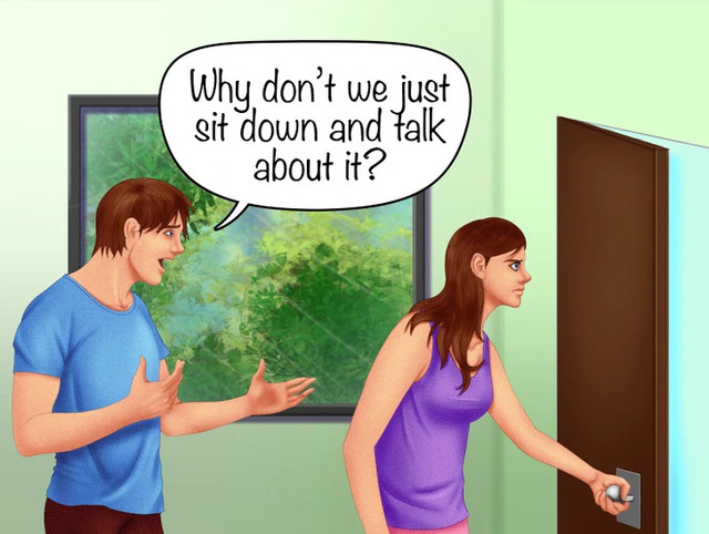 Immature partners will often shut down or shift the blame whenever a conflict arises.