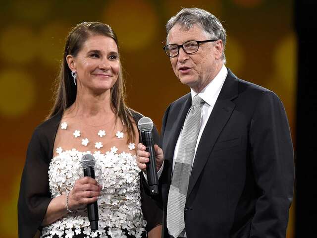 Bill and Melinda Gates during a joint foundation appearance before their high-profile divorce.