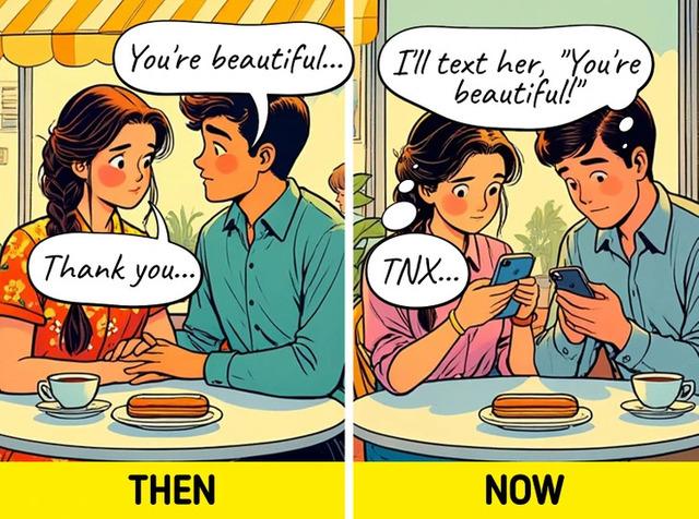 Digital devices often distract us during romantic dates.