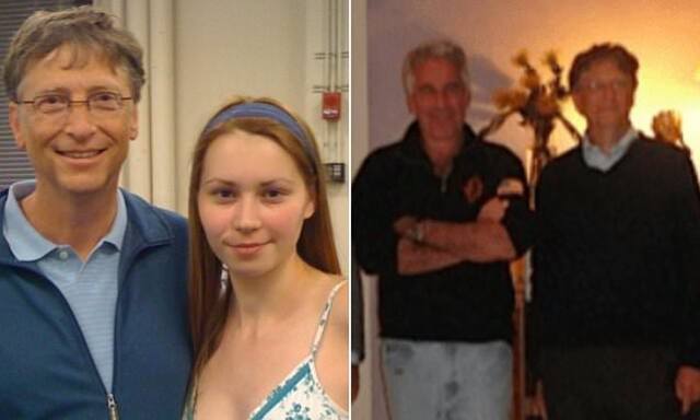 Microsoft co-founder Bill Gates pictured with Mila Antonova, the Russian bridge player with whom he admitted an affair.