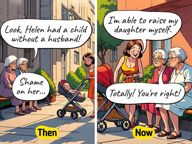 Unmarried motherhood is now widely accepted.